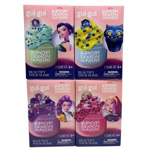 K-Pop Demon Hunters Gui-Gui Slime Kit 4 Pack Zoey Rumi Derpy Mira Netflix NEW